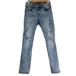 Bluenotes Mens Chase Skinny Fit Distressed Jeans Sz 30